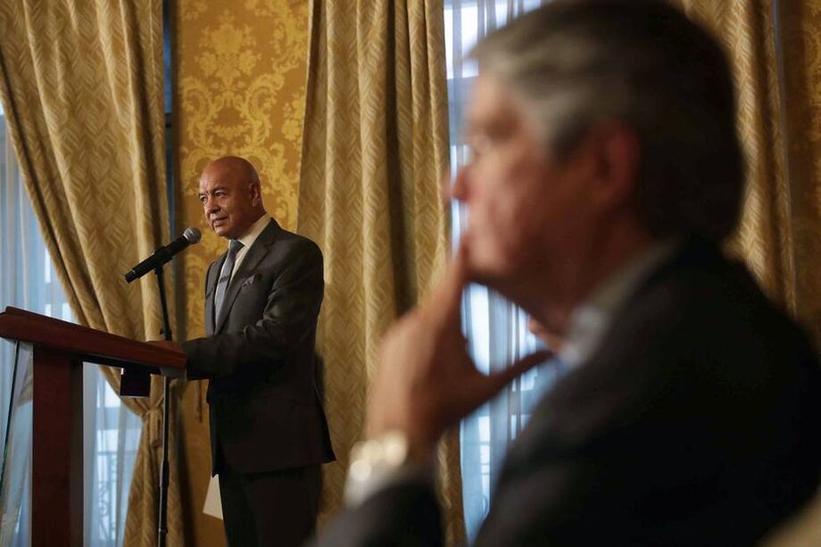 O novo ministro da Defesa, general reformado Luis Hernandez, foi apontado pelo presidente Guillermo Lasso