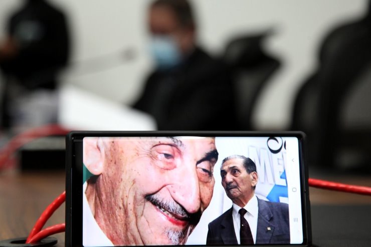Imagens do Coronel Adib Massad, homenageado ainda em vida pela ALEMS