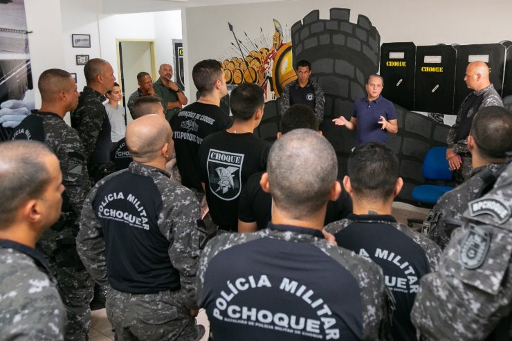 Coronel David visita batalhão do Bope e Choque e discute reestrutura nas carreiras da PM