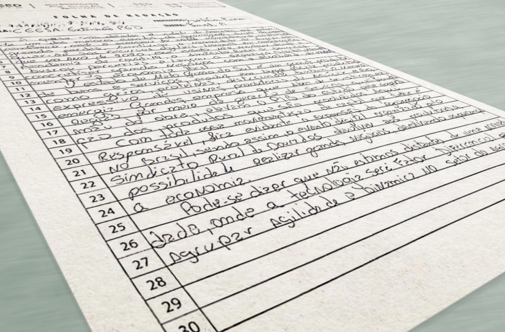 O objetivo do evento foi de incentivar os estudantes do Módulo Final IV do Ensino Médio, a produção da escrita, através da redação