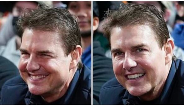 Surpresos com a aparência de Tom Cruise, fãs fotografam o astro em jogo de beisebol