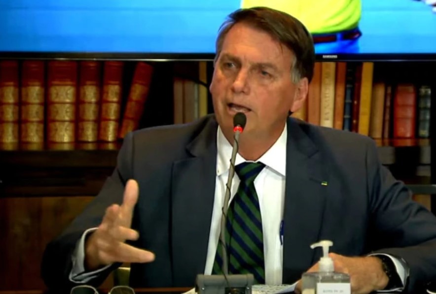 O presidente Jair Bolsonaro durante live em que atacou urnas eletrônicas.