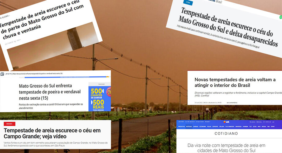 Tempestade de areia em MS repercutiu em todo o País