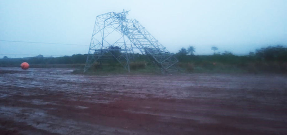 A chuva veio com muito vento