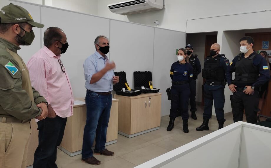 O diretor-presidente do Detran-MS, Rudel Trindade esteve no local
