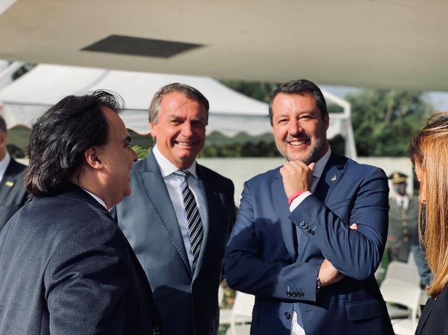 Presidente Jair Bolsonaro encontra com senador da ultradireita italiana Matteo Salvini em Pistoia