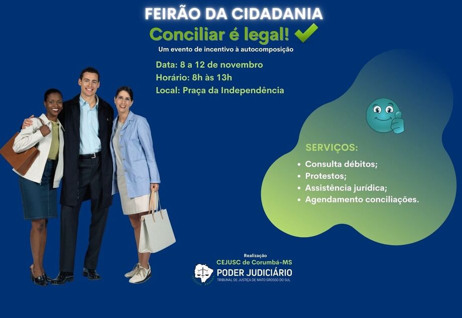 Comarca de Corumbá promove Feirão da Cidadania