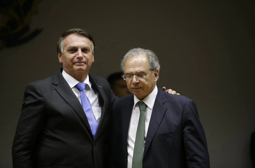 Presidente Jair Bolsonaro e o Ministro da Economia Paulo Guedes