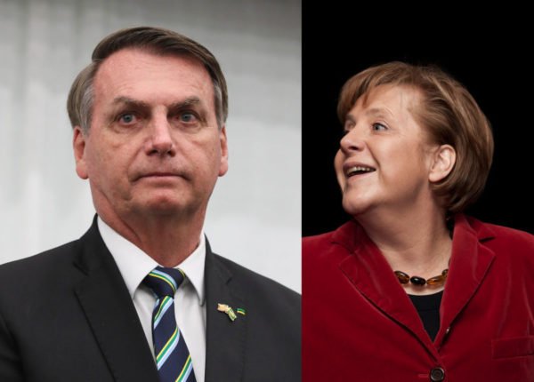 Bolsonaro e Angela Merkel