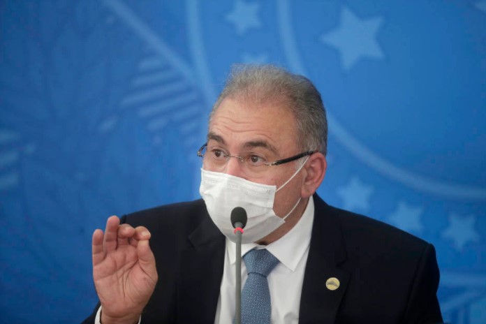Marcelo Queiroga fala em evento no Palácio do Planato em março deste ano; ministro reforçou medidas de combate à covid-19 neste fim de semana