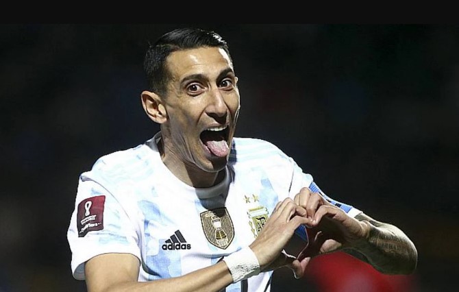 Argentina vence com golaço de Di María e complica Uruguai nas Eliminatórias