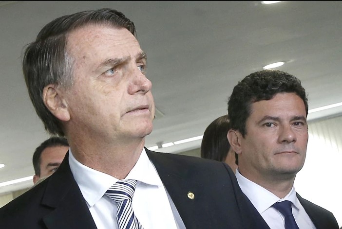 Presidente Jair Bolsonaro e o ex-ministro Sérgio Moro