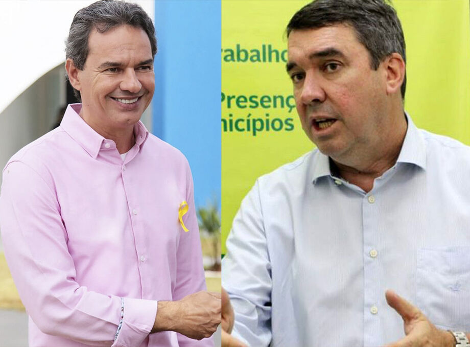 O atual prefeito de Campo Grande, Marquinhos Trad e o secretário de Infraestrutura Eduardo Riedel