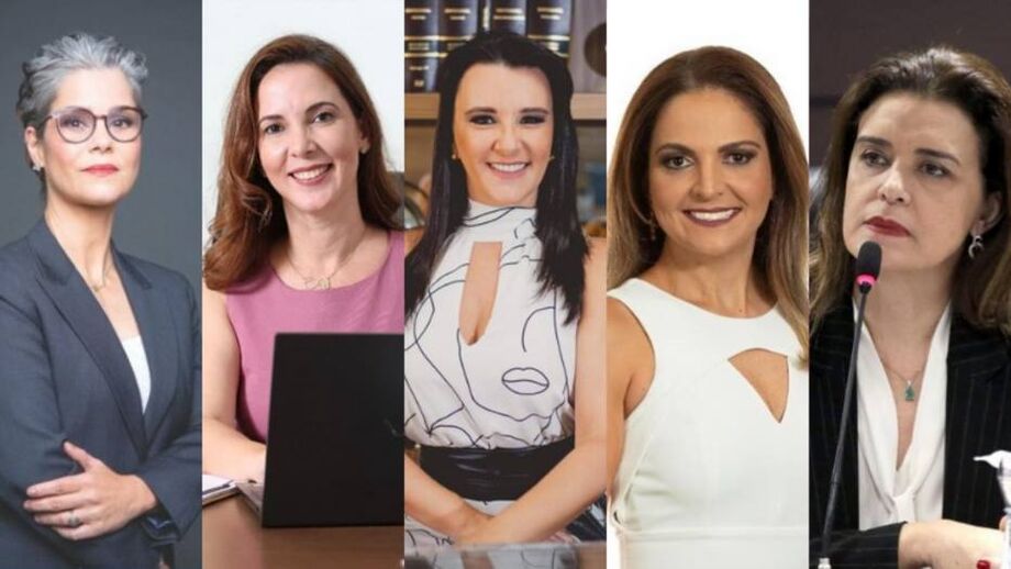 As presidentes eleitas: Patricia Vanzolini (SP), Daniela Borges (BA), Claudia Prudêncio (SC), Gisela Cardoso (MT) e Marilena Winter (PR)