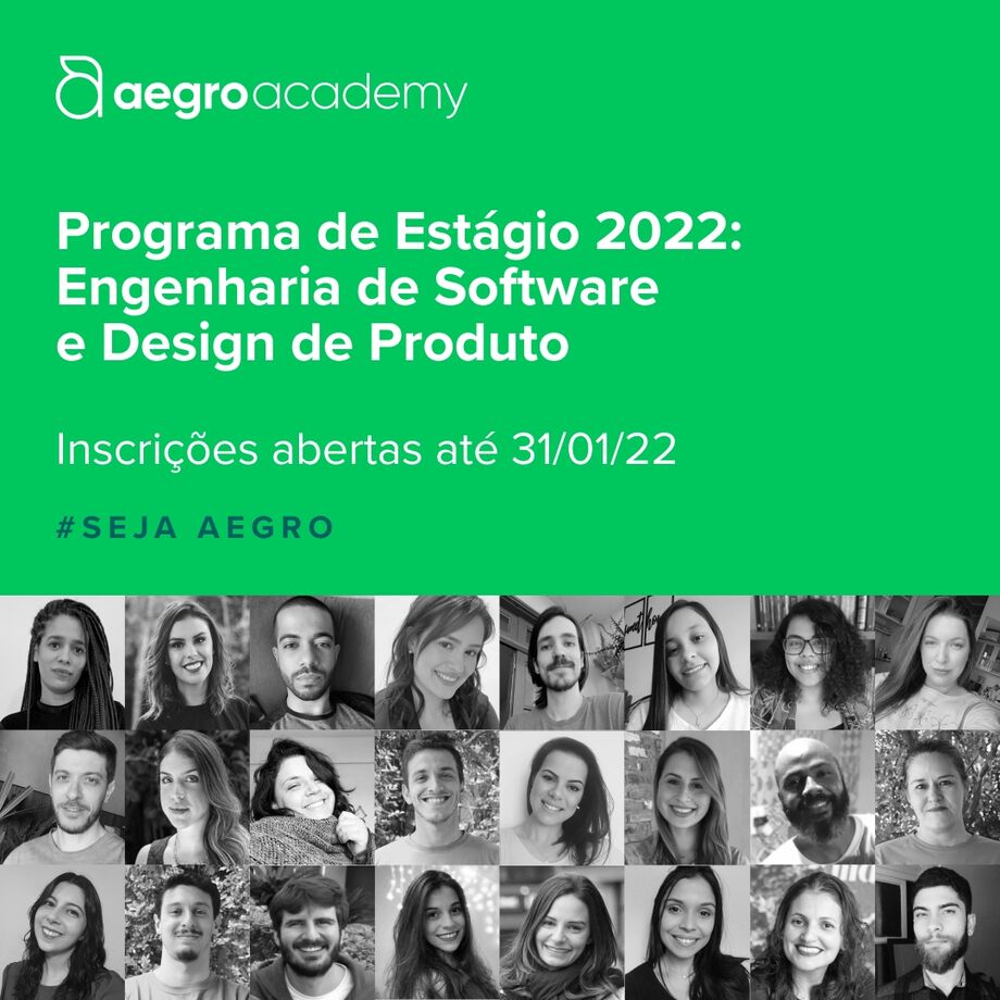 Aegro abre inscrições para programa de estágio e tira dúvidas em evento ao vivo na 5ª