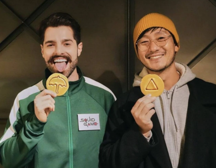 O DJ Alok e o ator de 'Round 6' Park Hae-soo
