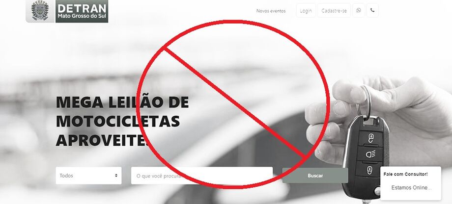 O site é falso