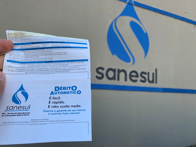 A conta de água terá redução
