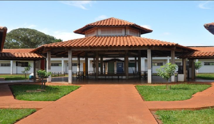 Escola Estadual Indígena Guateka - Marçal de Souza, localizada na Aldeia Jaguapiru, em Dourados