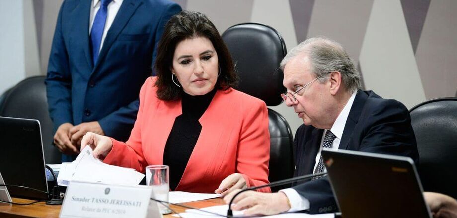 Simone e o senador do Ceará, Tasso Jereissati