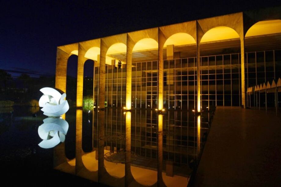 O Palácio do Itamaraty, em Brasília.