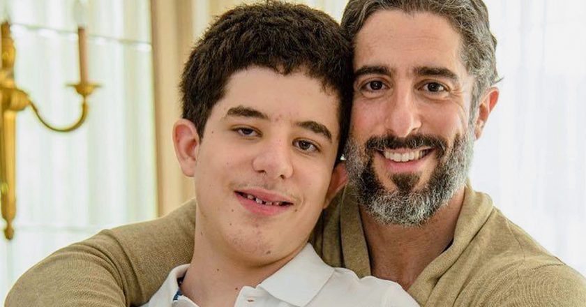 Marcos Mion e o filho Romeu