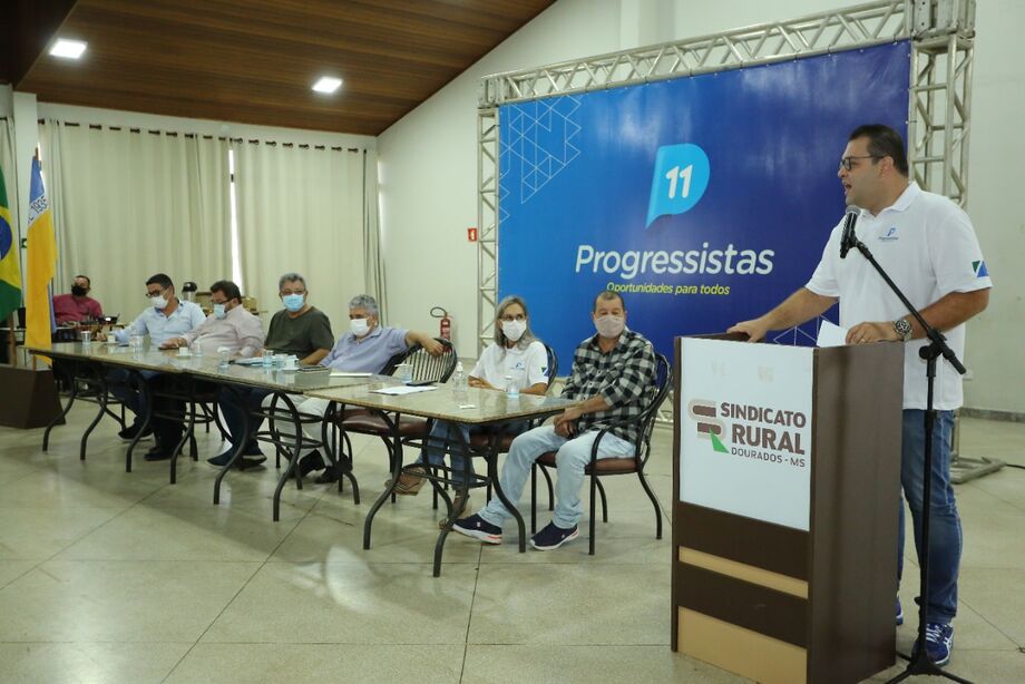 O prefeito Alan Guedes destacou a gestão do governador Reinaldo Azambuja