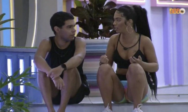 Maria e Vyni conversam depois do jogo da discórdia no 'BBB 22'