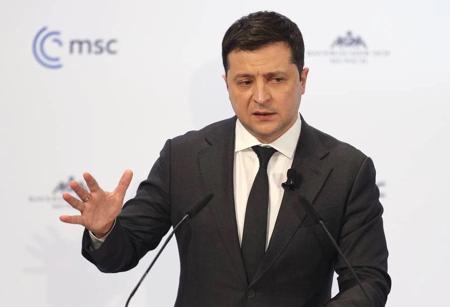 O presidente da Ucrânia, Volodmir Zelenski