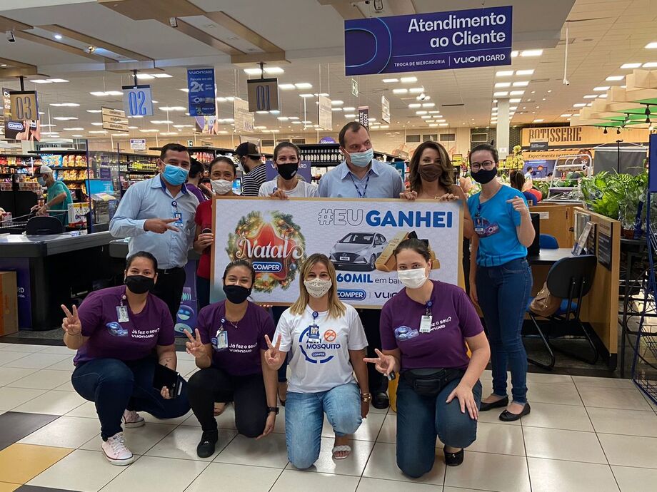 Ganhadores da campanha de Natal do Comper