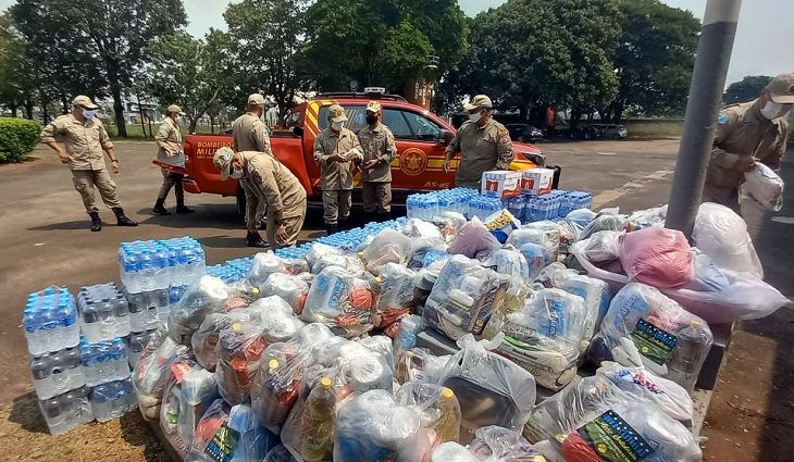 ação do Corpo de Bombeiros Militar tem por objetivo arrecadar e enviar alimentos, água e roupas