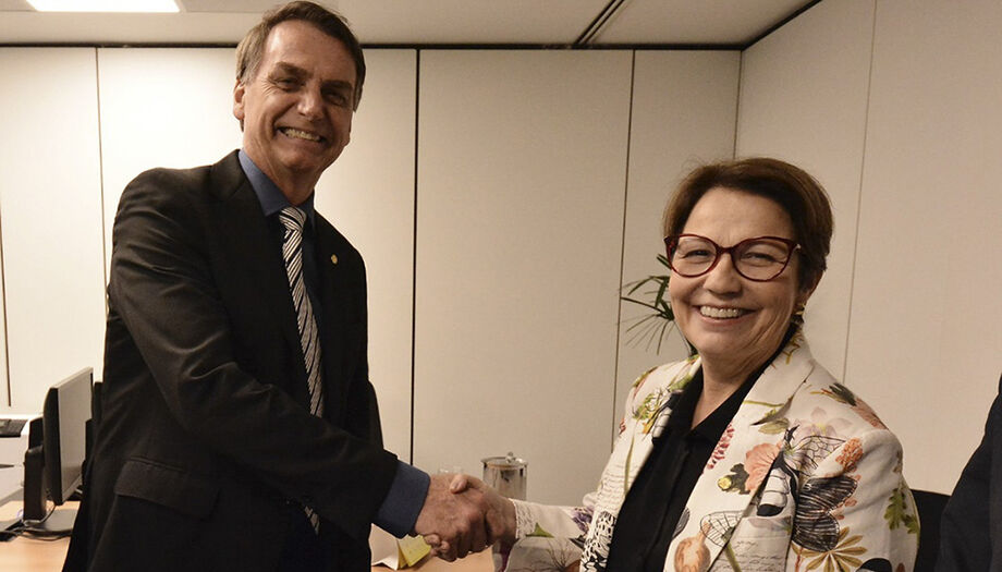 Bolsonaro e a ministra Tereza Cristina