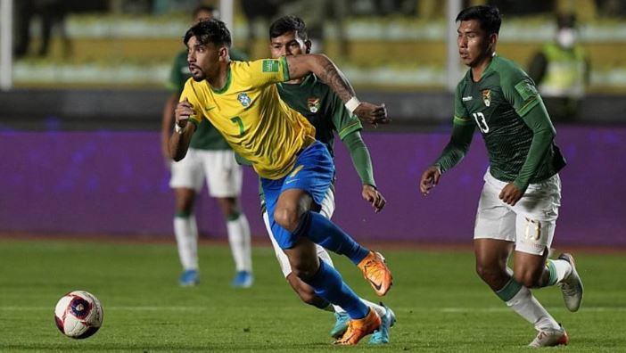 Lucas Paquetá marcou o primeiro gol do Brasil em La Paz