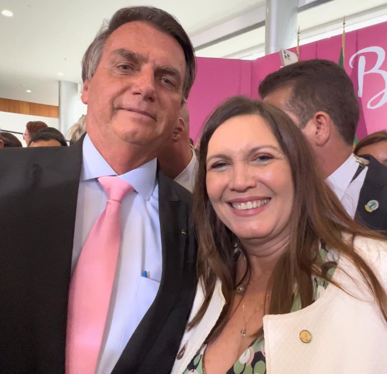 Deputada Bia Kicis e o presidente
