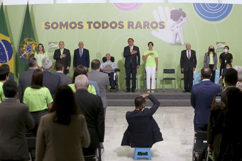 O Presidente da Rapública, Jair Bolsonaro, participa de Cerimônia alusiva ao Dia Mundial de Doenças Raras.