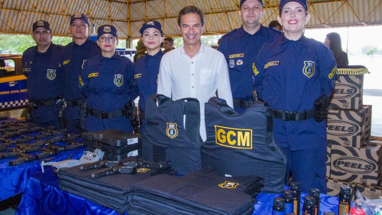 Os 45 coletes balísticos (EPI de Proteção ao Servidor da GCM) entregues tiveram de investimento de R$ 68 mil
