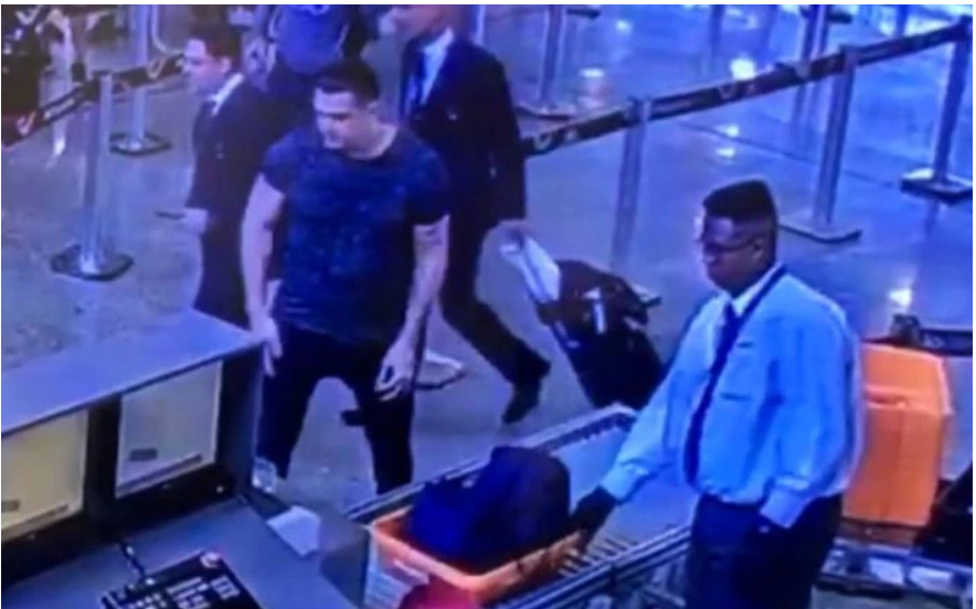 Imagens de câmeras do Aeroporto Internacional Tom Jobim, no último dia 29, mostram embarque de Eduardo Fauzi