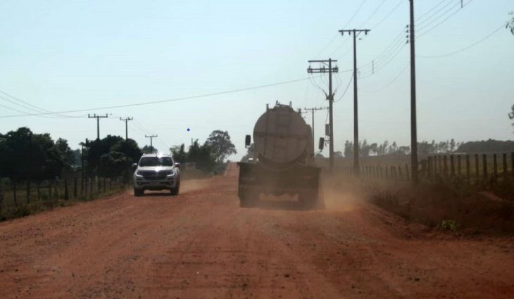 Obras de pavimentação da MS-488.