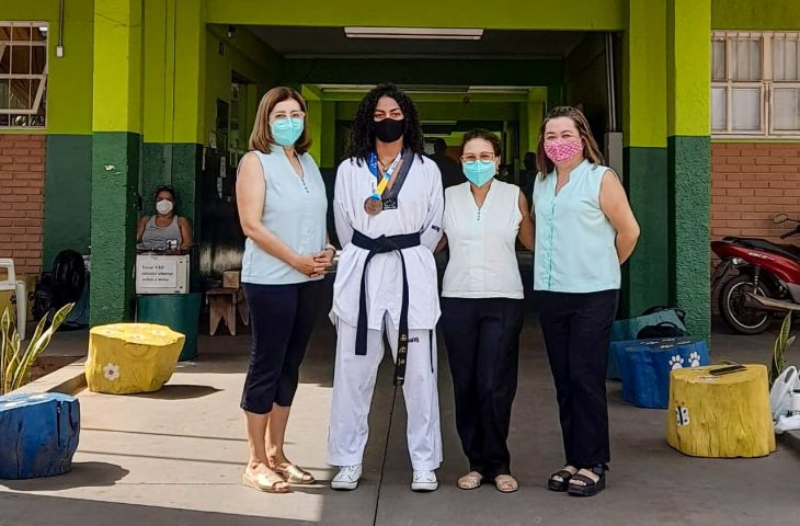 Heloísa Ferreira de Souza, participou da competição de Taekwondo - Seletiva Nacional Gymnasiade.