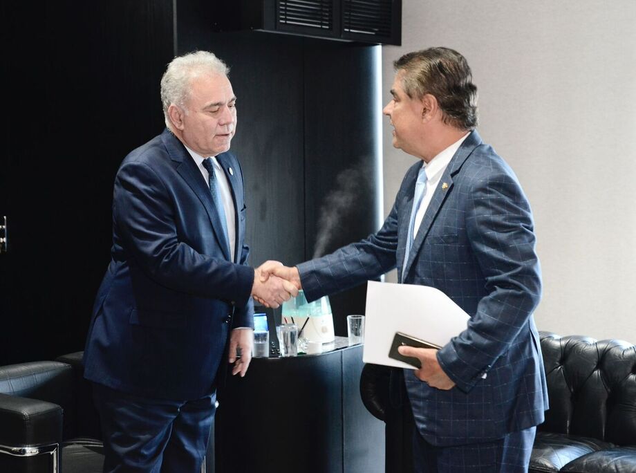 senador Nelsinho Trad (PSD/MS) e oo ministro da Saúde, Marcelo Queiroga.