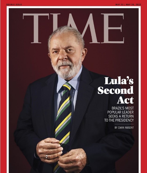 A capa convida os eleitores para uma entrevista com Lula