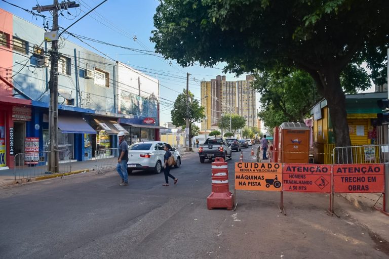 Obras no centro de Campo Grande