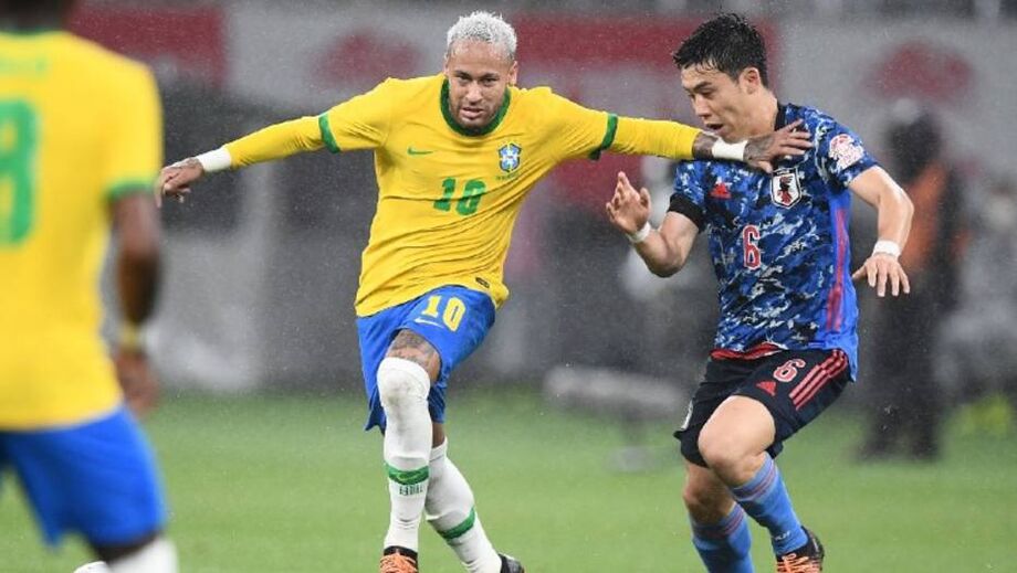 Neymar foi caçado pela marcação japonesa