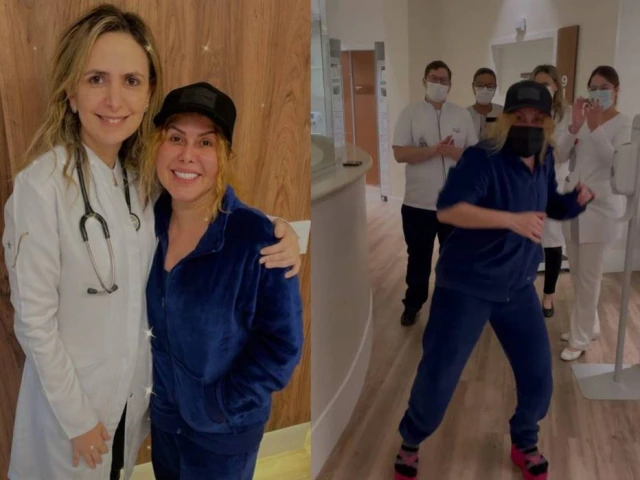 Joelma recebeu alta hospital após internação por edema no rosto.