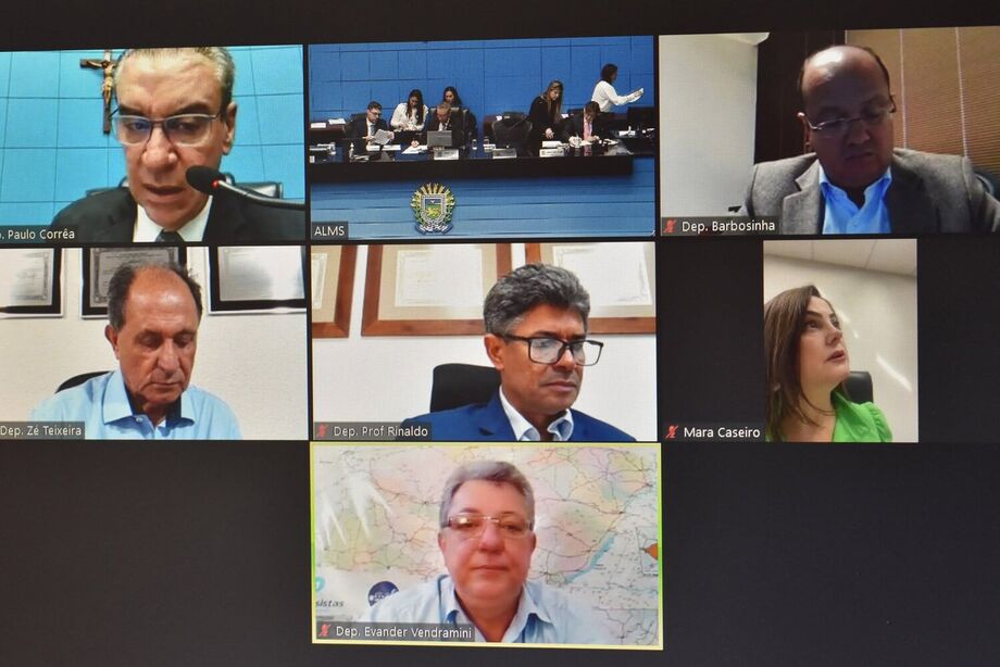 Deputados em sessão remota