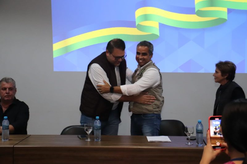 O prefeito Alan Guedes e o ministro da Cidadania Ronaldo Bento