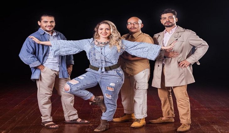 O elenco é composto de 34 pessoas, que contam com um técnico vocal (Ariel Ribeiro) e dois coreógrafos (Esther Queiroz e Bruno Pissurno).