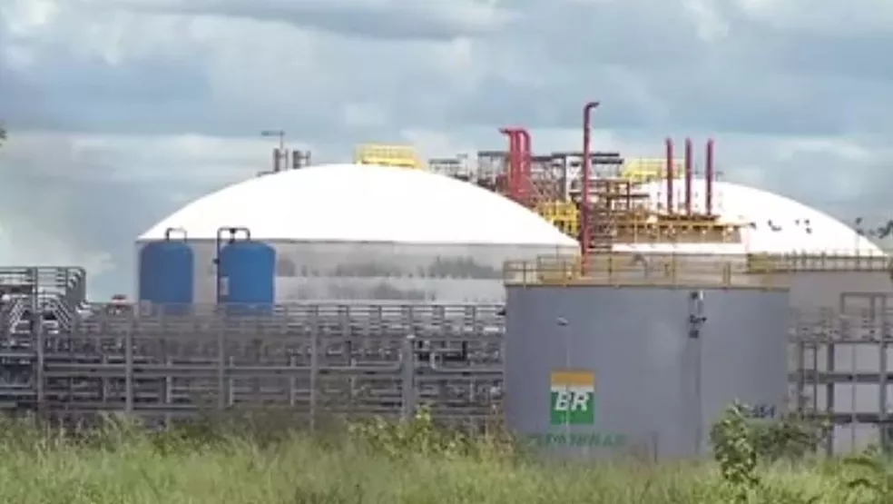 Obra da fábrica de fertilizantes (UFN 3) da Petrobras, em Três Lagoas (MS)