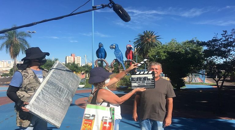 Gravação do documentário Campo Grande das Araras