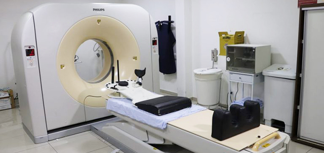 O equipamento estava inutilizado pois houve a necessidade da troca do tubo do aparelho que queimou